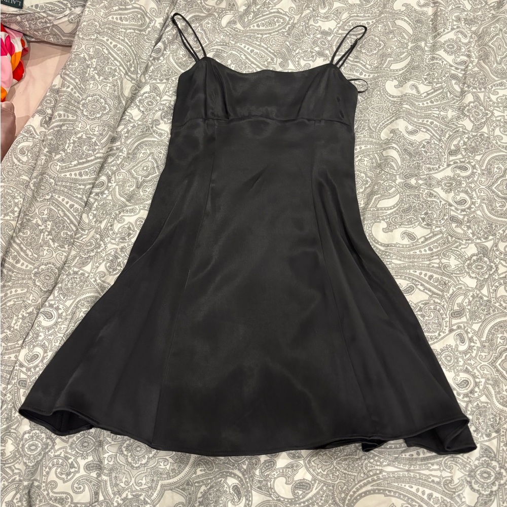 Zara Black Spaghetti Strap Mini Sundress